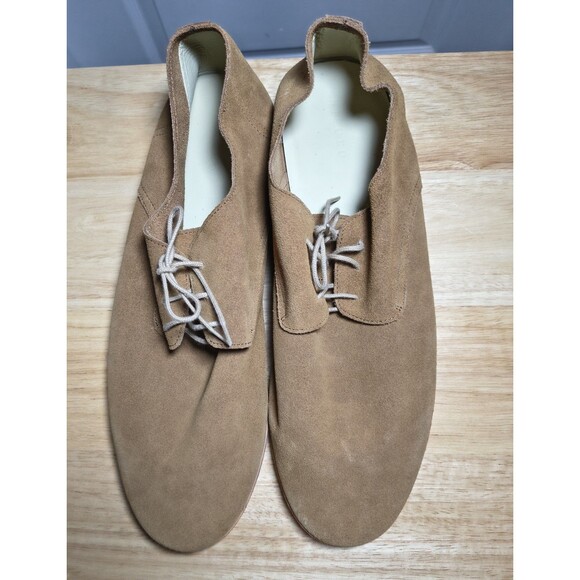 NISOLO Mens Tan Suede Lightweight Derby Shoes Lace Up Casual Dress Shoes Size 12 main image 5